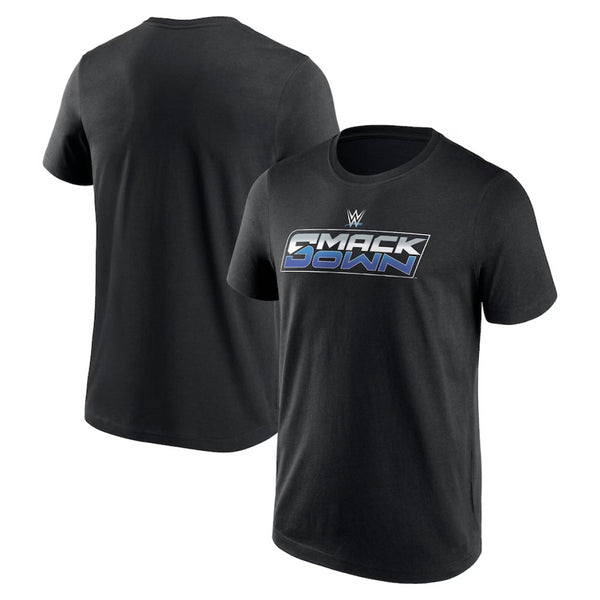 WWE Men's Graphic T-Shirt Smackdown Logo Graphic Black Top