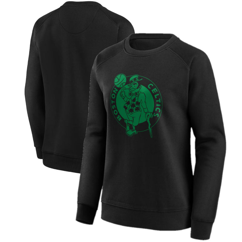 Boston Celtics Women's Sweatshirt NBA Black Mono Logo Sweatshirt