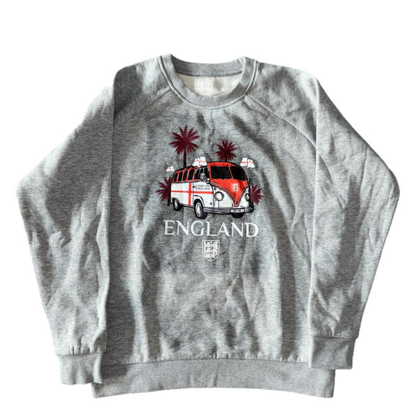 England Football Men's Sweatshirt Tour Graphic Grey Top