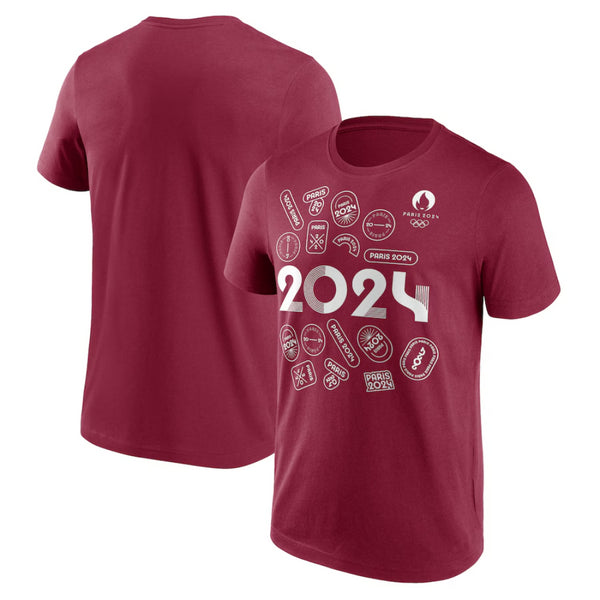 Paris 2024 Men's T-Shirt Olympics Art Deco Decals Graphic Top