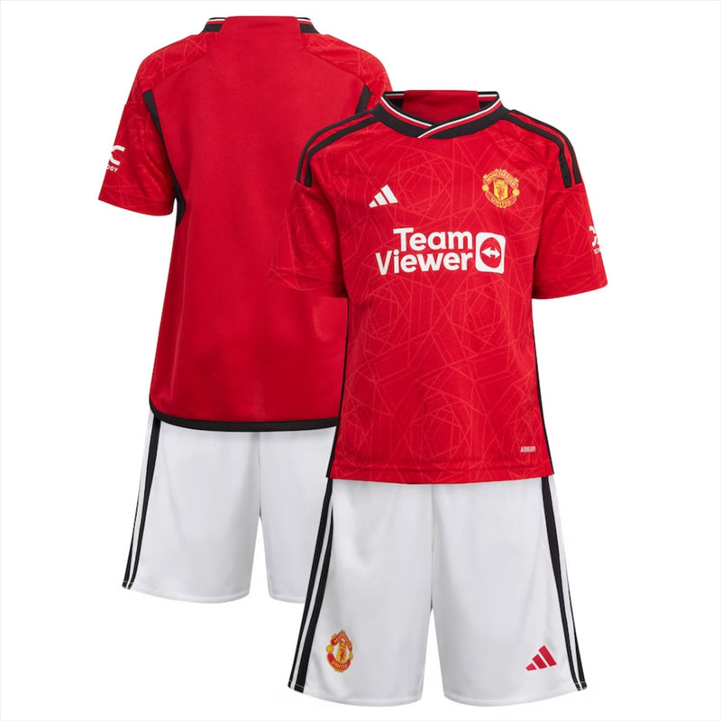 Manchester United Football Kit Kid's Infant's adidas Home 2023/24 Mini Kit