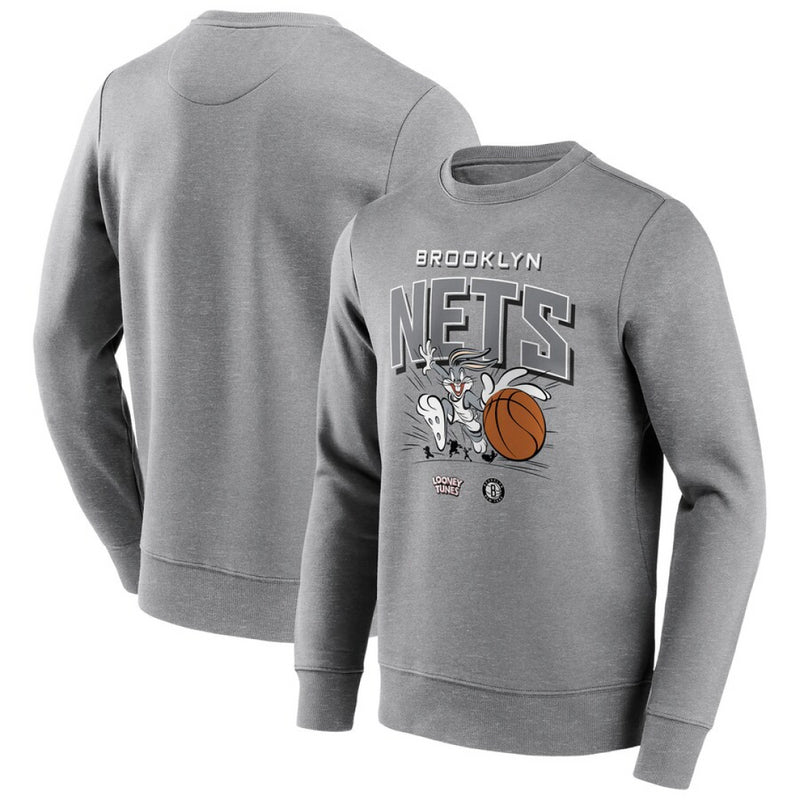 Brooklyn Nets Men's Sweatshirt NBA Looney Tunes Graphic Top