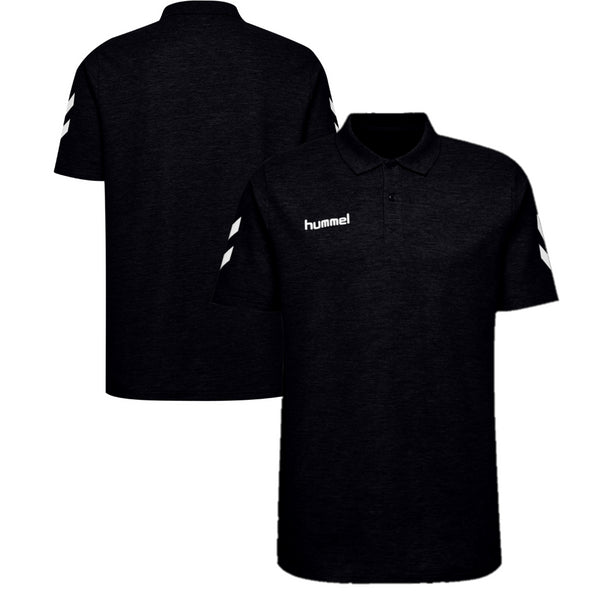 Hummel GO Cotton Polo Black Short Sleeve Football Polo Shirt
