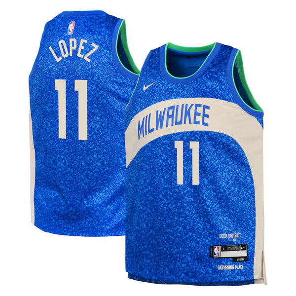 San Antonio Spurs Jersey Kid's NBA Nike City 23/24 - Lopez