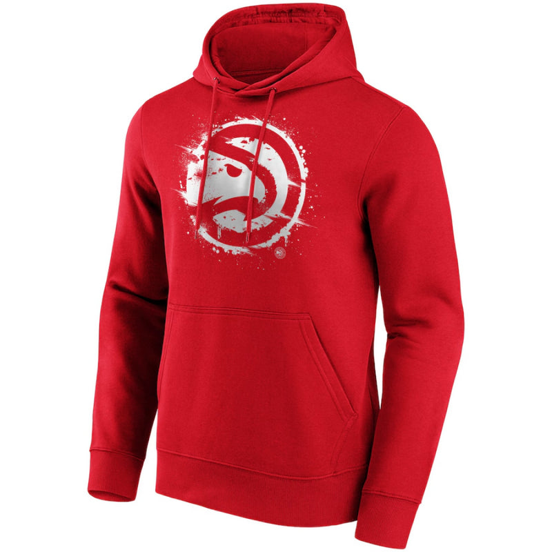 Atlanta Hawks Men's Hoodie NBA Red Splatter Graphic Hoodie