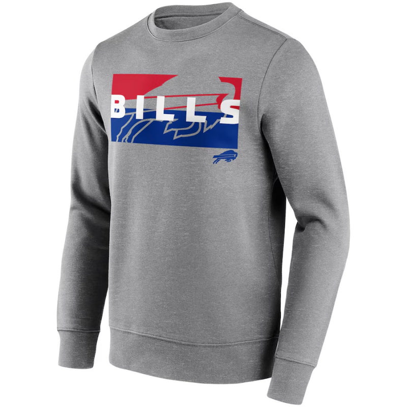Buffalo Bills Men's Sweatshirt NFL Square Off Grey Sweatshirt