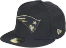 New England Patriots Cap NFL Men's New Era Black Fitted Hat