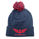 Scarlets Men's Navy Beanie Rugby Club Castore Bobble Beanie