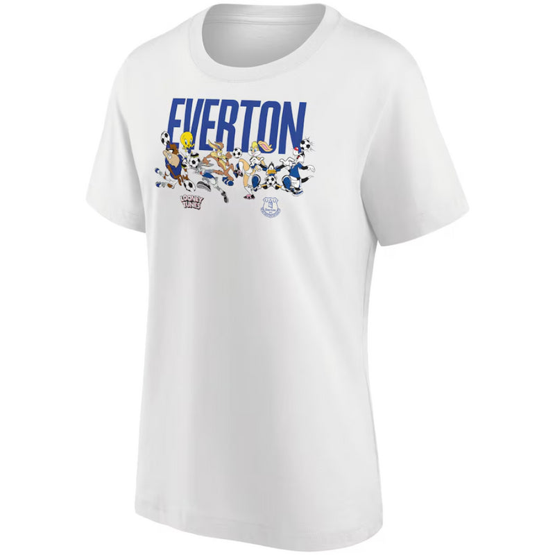 Everton Women's Football T-Shirt Looney Tunes Multi Character Top