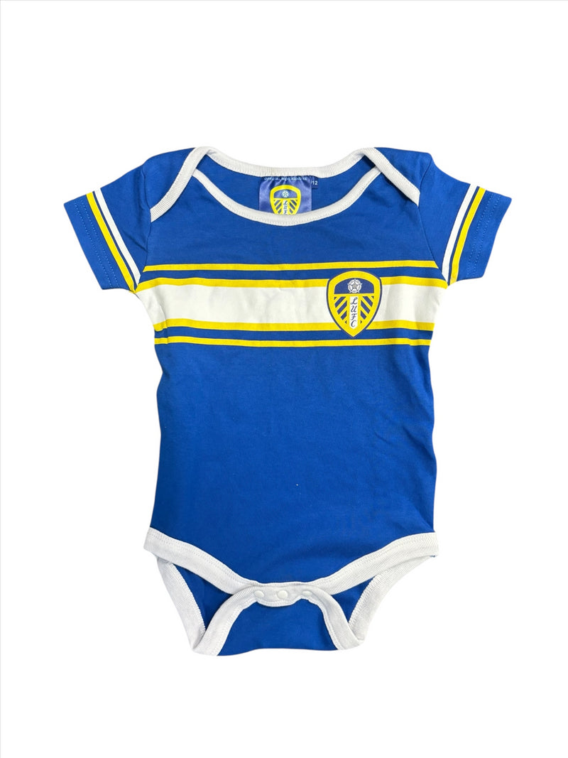 Leeds United Baby BodySuit Football Blue BodySuit And Hat