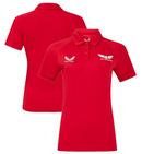 Scarlets Rugby Women's Polo Castore Red Presentatio Polo Shirt