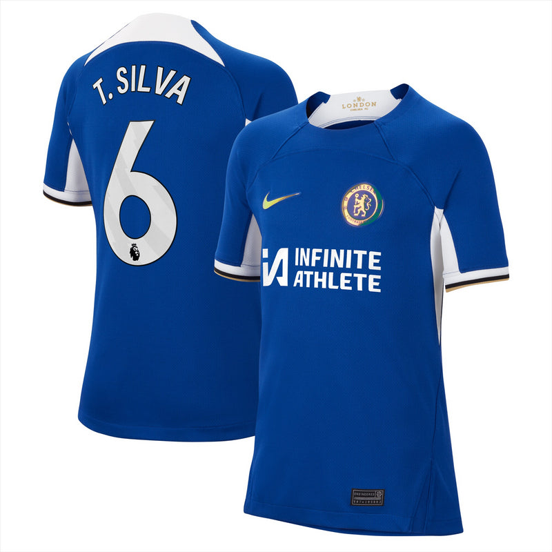 Chelsea Kid's Football Shirt Nike Home Top - T. Silva 6