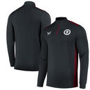 Aston Villa 1/4 Zip Men's Football Home Dark Grey 1/4 Zip Top