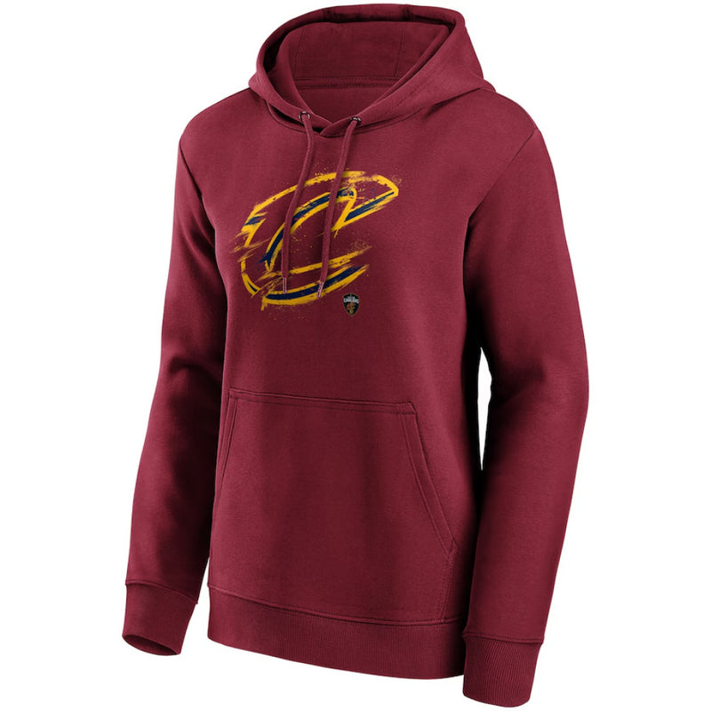 Cleveland Cavaliers Hoodie NBA Splatter Graphic Logo Women's Hoodie