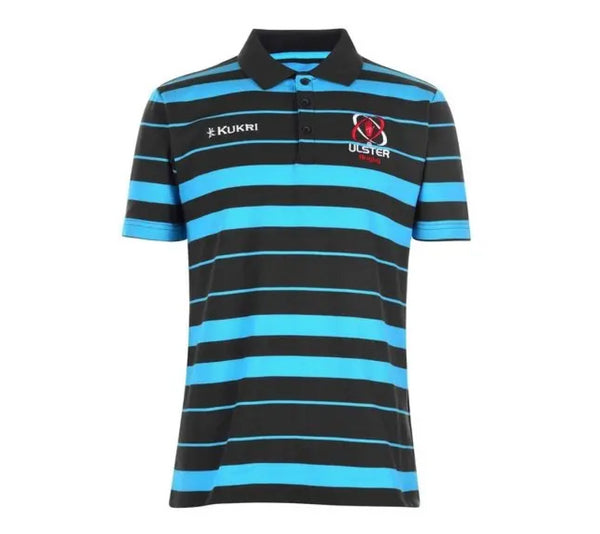 Ulster Rugby Men's Polo Kukri Grey & Blue Polo Shirt