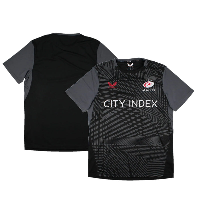 Saracens Rugby SS T-Shirt Kid's Castore Training Top