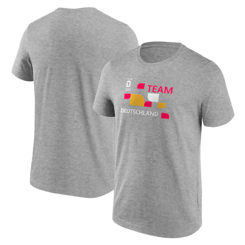 Team D Men's T-Shirt Olympics Grey Hometown Graphic Top