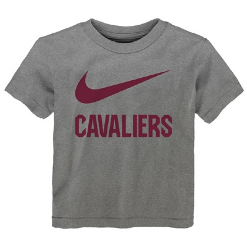 Cleveland Cavaliers Basketball T-Shirt Kid's NBA Grey Logo Top