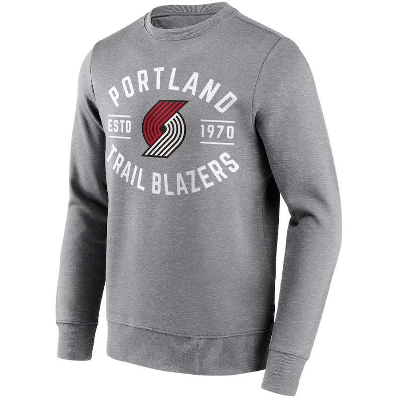Portland Trail Blazers Sweatshirt Men's NBA Grey True Classic Top
