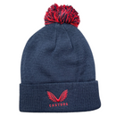Scarlets Men's Navy Beanie Rugby Club Castore Bobble Beanie