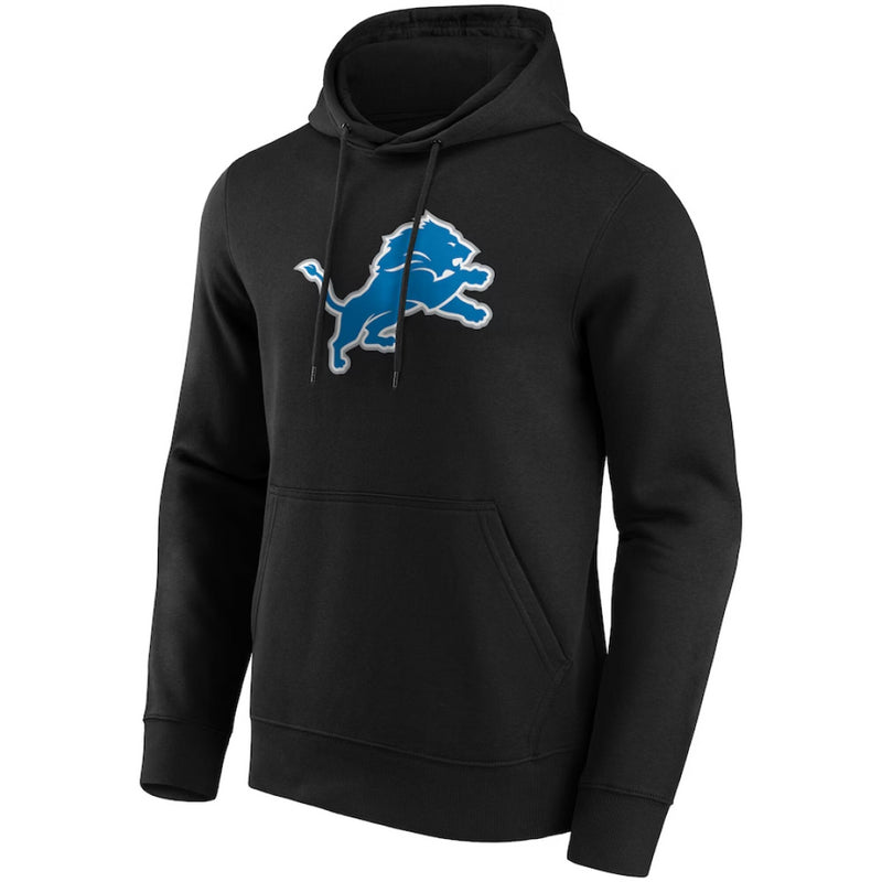 Detroit Lions Black Hoodie Women's NFL Mono Logo Hoodie