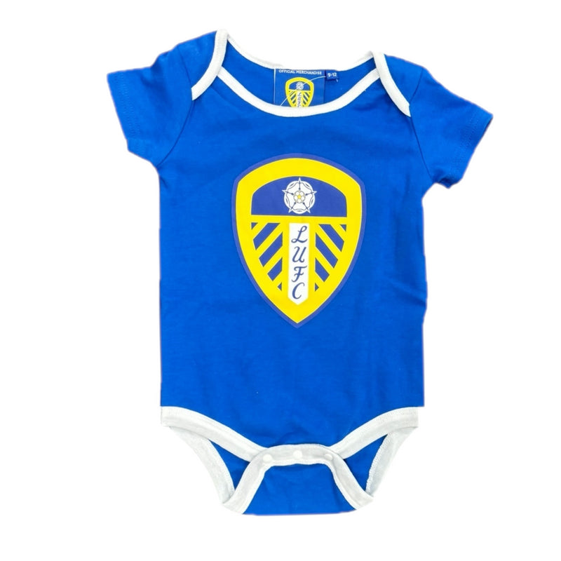 Leeds United Babygrow Football Blue/Yellow Sleepsuit
