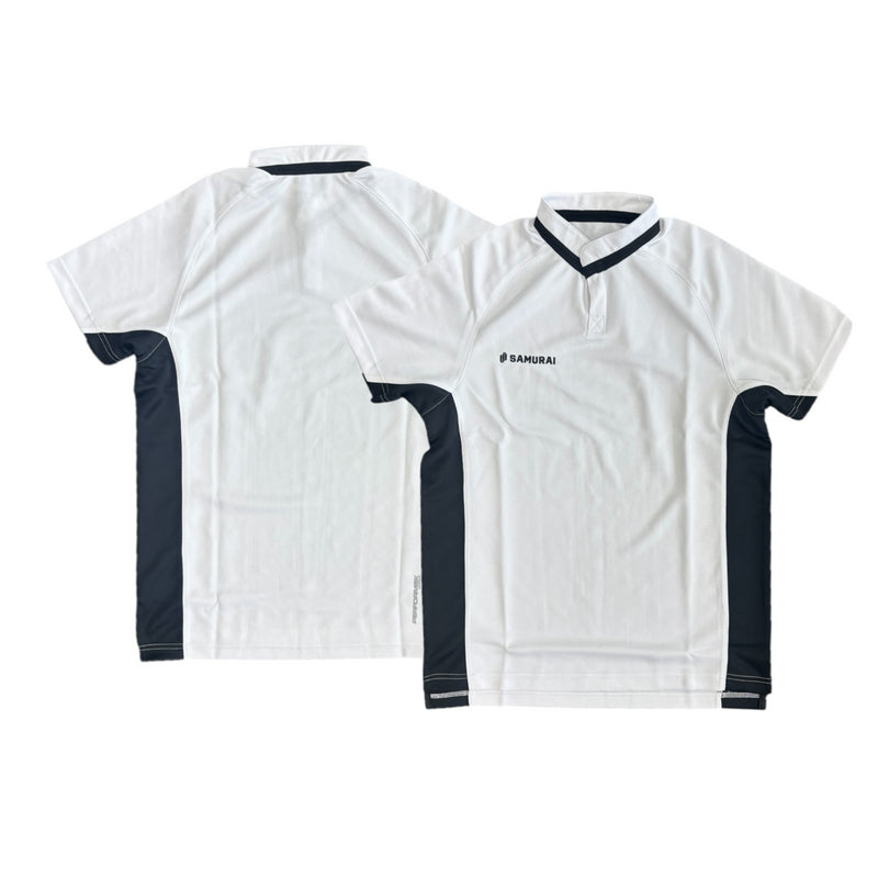 Samurai Rugby Kid's Shirt White/Black Short Sleeve Top