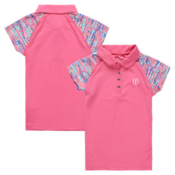 The Open Golf Polo Kid's Pink Garb Short Sleeve Polo Shirt