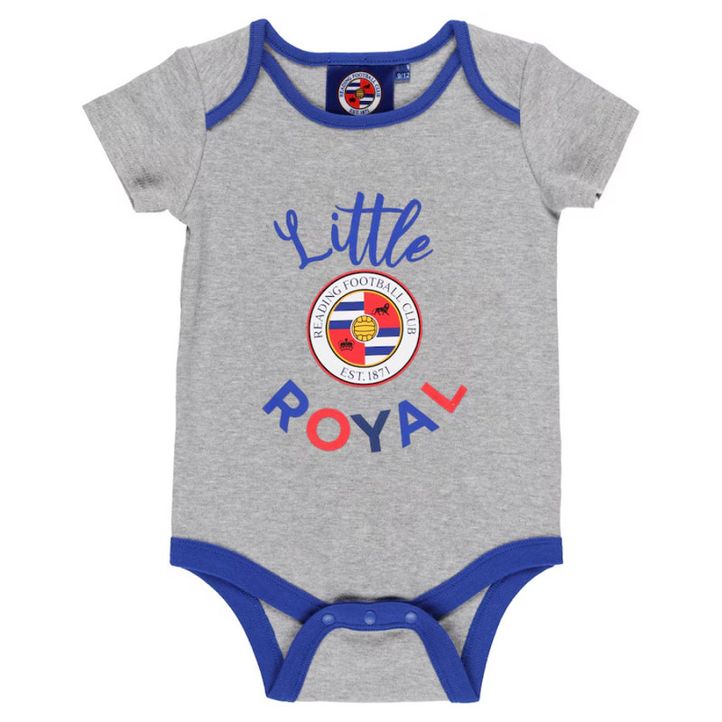 Reading Football Baby Set White/Grey 3 Piece Baby Suit Set