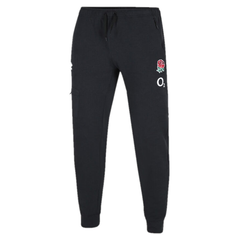 England Rugby Black Trousers Men's Logo Umbro Travel Pants
