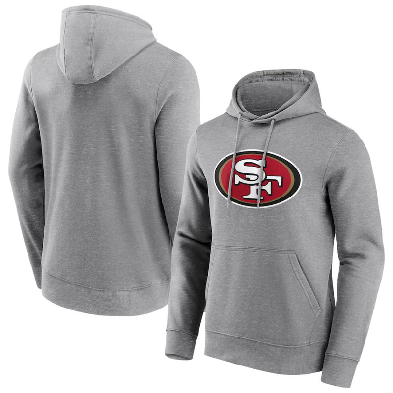 San Francisco 49ers Hoodie Men's NFL Grey Logo Hoodie