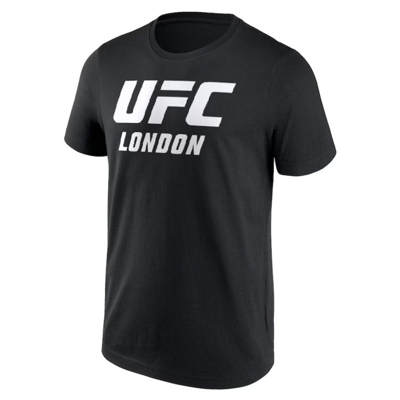 UFC London Men's T-Shirt Logo Black Top