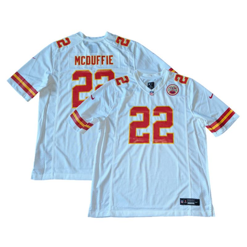 Kansas City Chiefs Jersey Men's Nike NFL Road Top - McDuffie 22