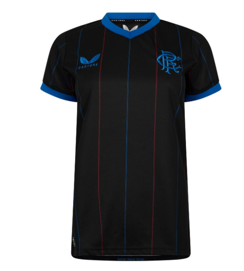 Rangers Women's Football Shirt Castore 4th Black Top