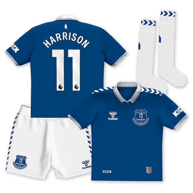 Everton Football Mini Kit Kid's Hummel 23/24 Home - Harrison 11