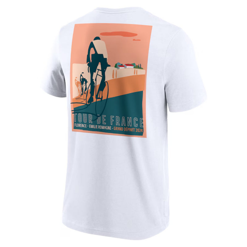 Tour De France T-Shirt Men's Cycling White Grand Depart Top