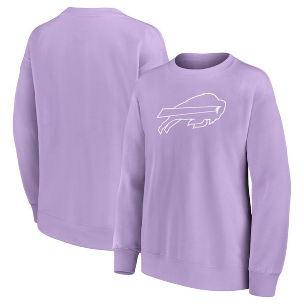 Buffalo Bills Lilac Sweatshirt Women's NFL Mono Logo Top