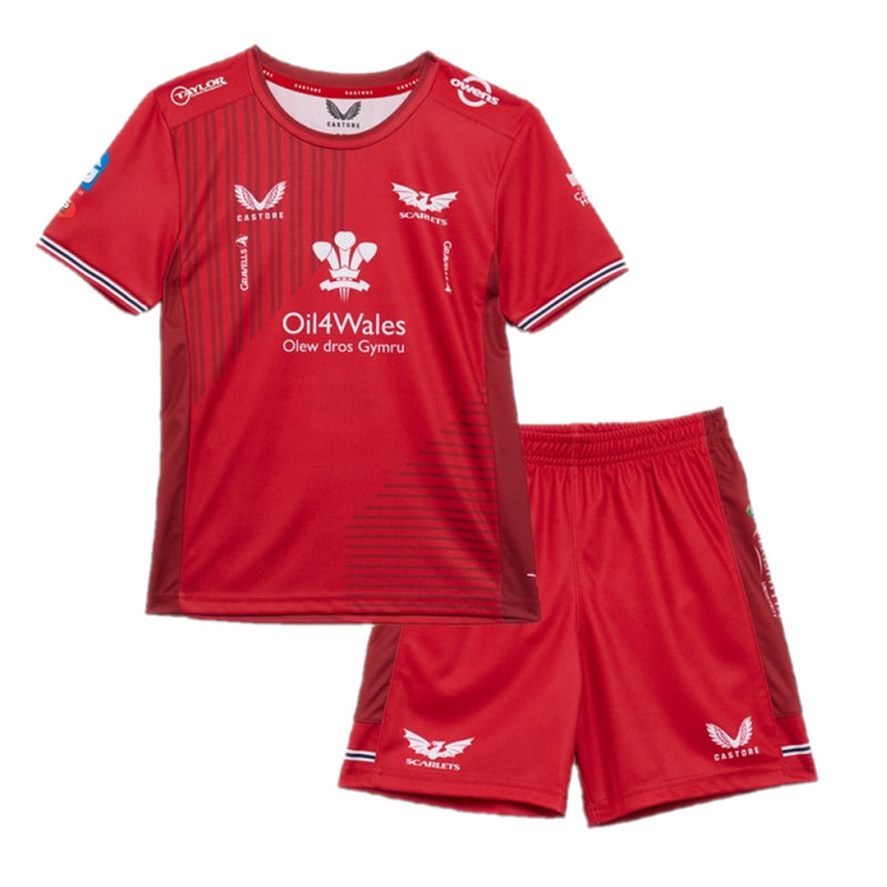 Scarlets Rugby Mini Kit Kid's Castore Home Mini Kit