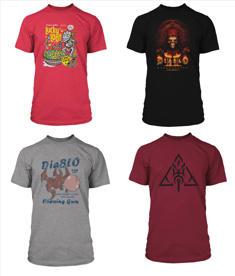 Diablo Men's J!NX T-Shirt Blizzard Entertainment Gaming Top