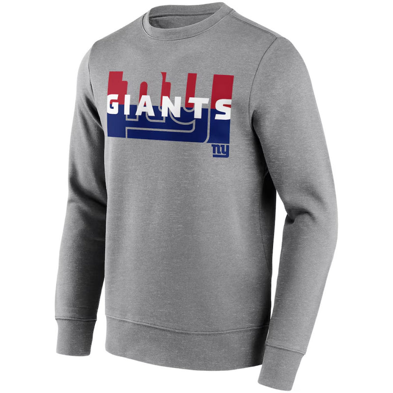 New York Giants Sweatshirt Men's NFL Square Off Grey Top