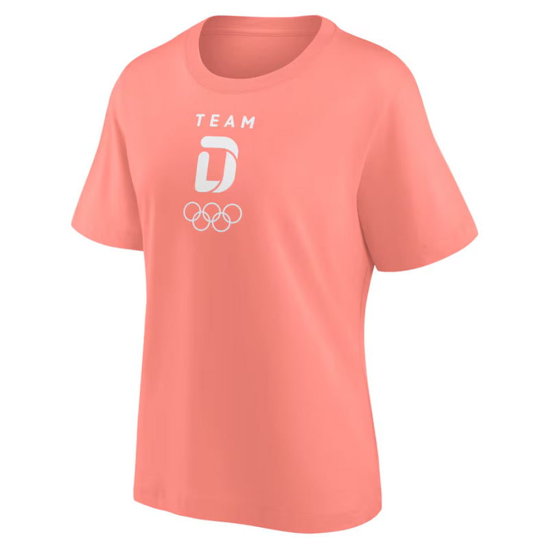 Team D Olympics T-Shirt Women's Small Mono Logo Graphic Top
