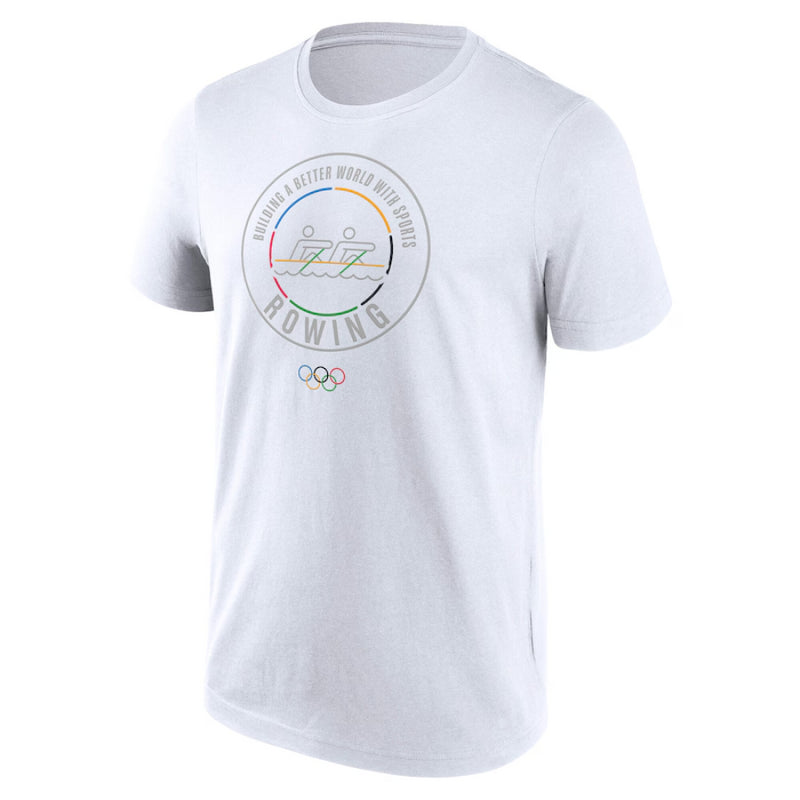 Olympics Collection Men's T-Shirt White Rowing Pictogram Top