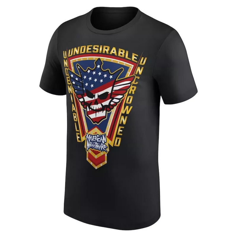 WWE Men's Black T-Shirt Cody Rhodes Undeniable Graphic Top