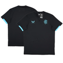 Rangers Men's Black T-Shirt Castore Football Travel Top