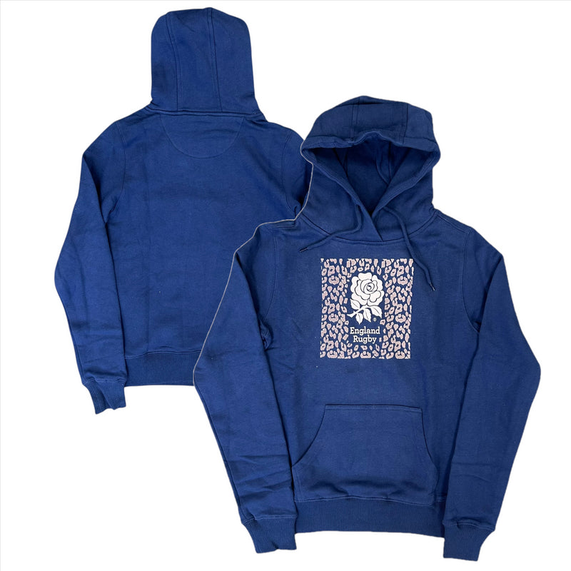 British & Irish Lions Hoodie Blue Box Logo Graphic Hoodie