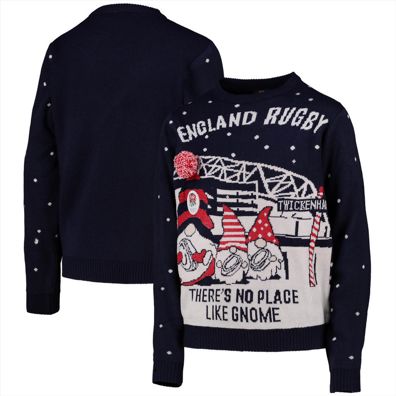 England Rugby Kid's Jumper No Place Like Gnome Christmas Top