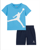 Jordan Kid's 2 Piece Set Jumpman Blue Shorts & SS Tee