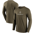 MIllwall Men's Football T-Shirt Khaki Long Sleeve Top