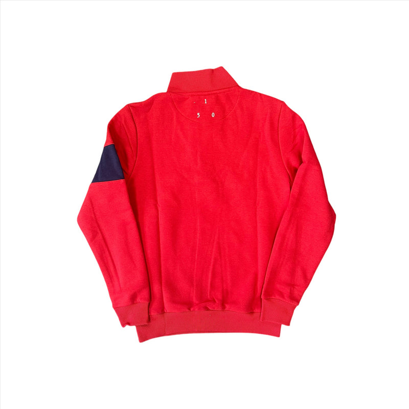 England Rugby Men's Sweatshirt Red 1/4 Zip Logo Sweatshirt