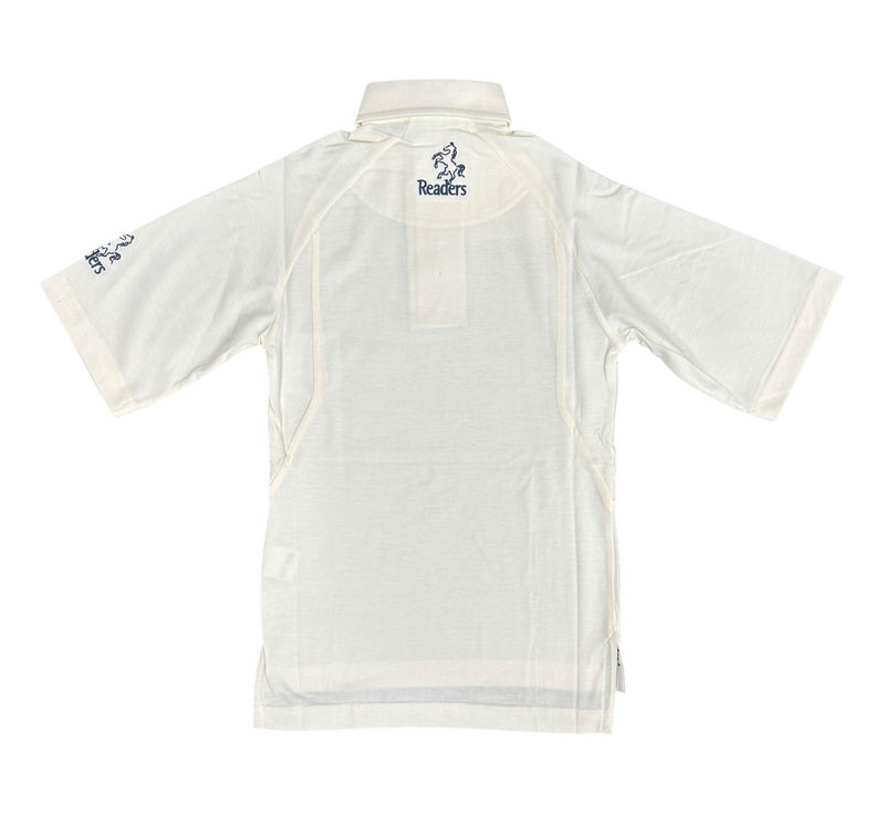 Readers Kid's Cricket Shirt Short Sleeve Whites Polo Top
